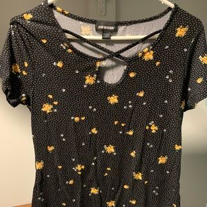 Black & Yellow Flower T-Shirt